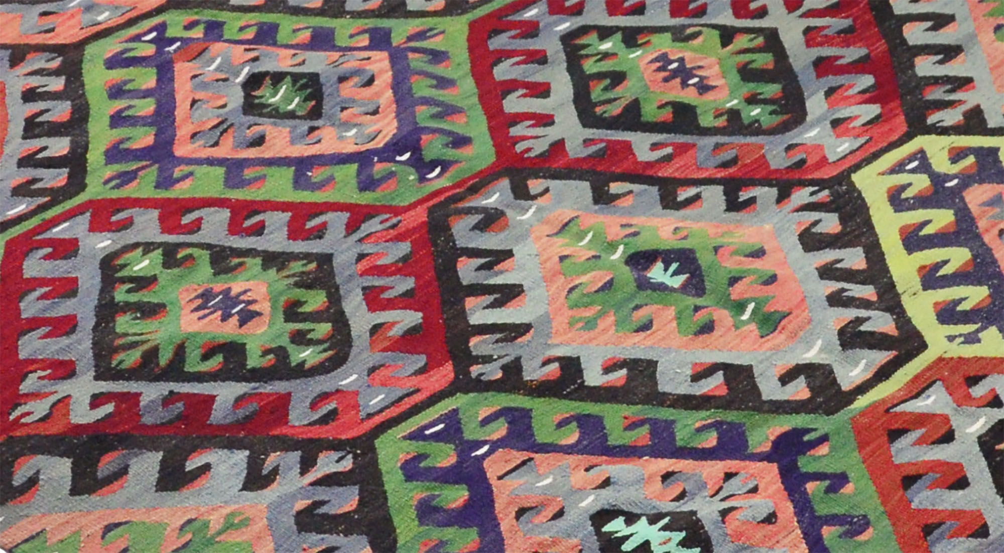 Anatolian handmade kilim rug 354 cm x 172 cm