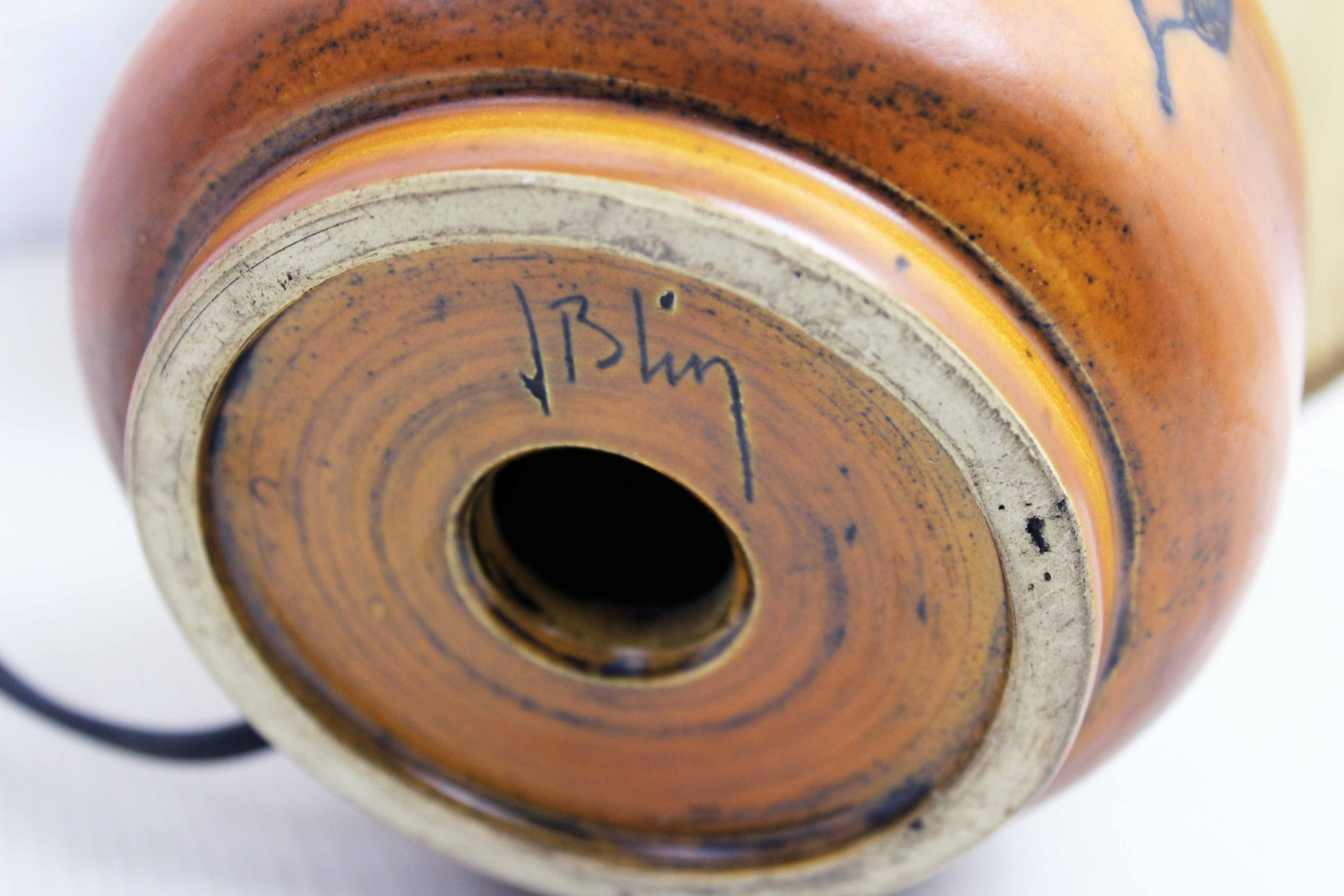 Ceramic table lamp by Jacques Blin