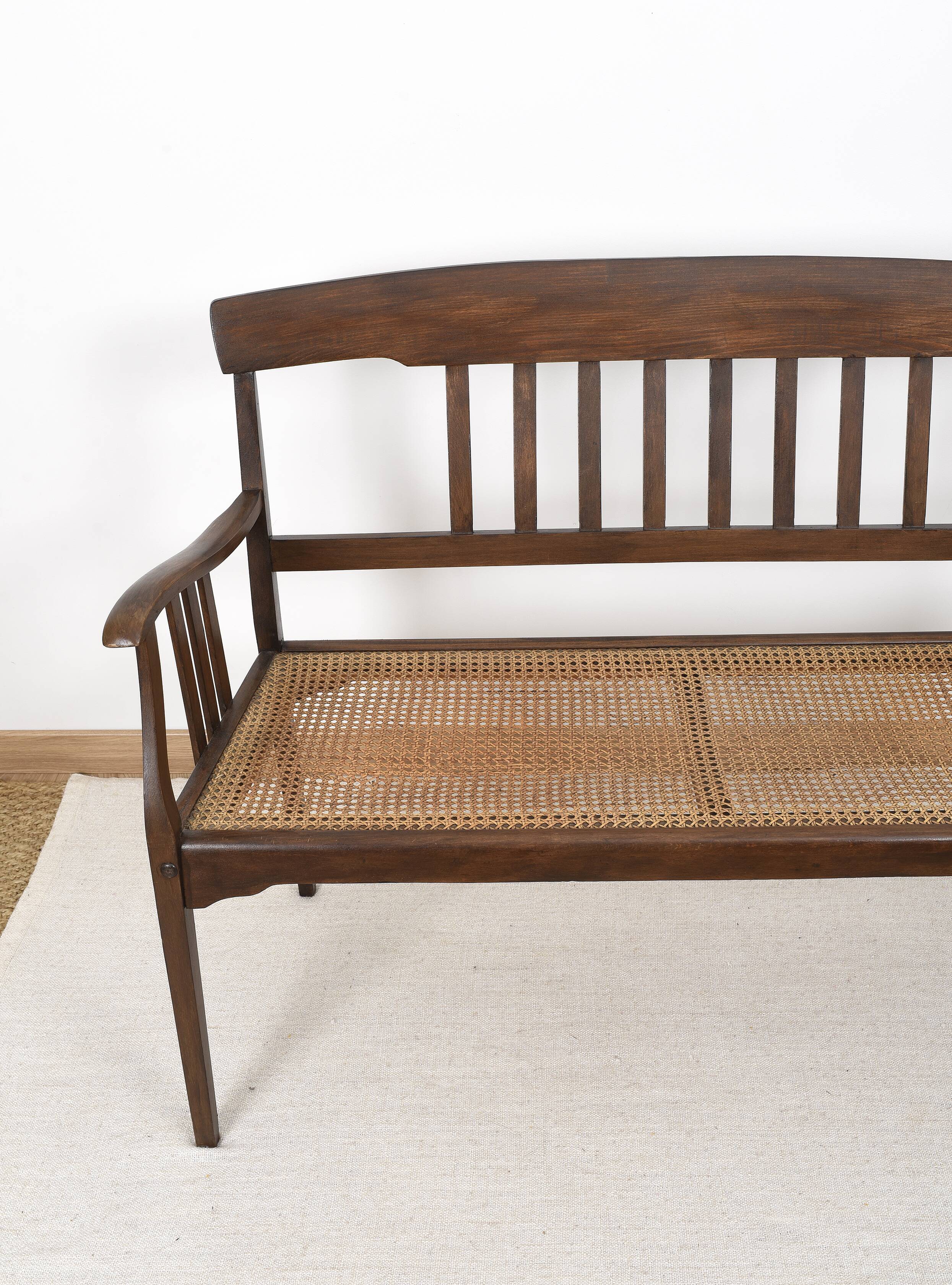 Stella cane bench, stamped