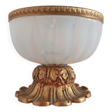 Small alabaster and bronze cup