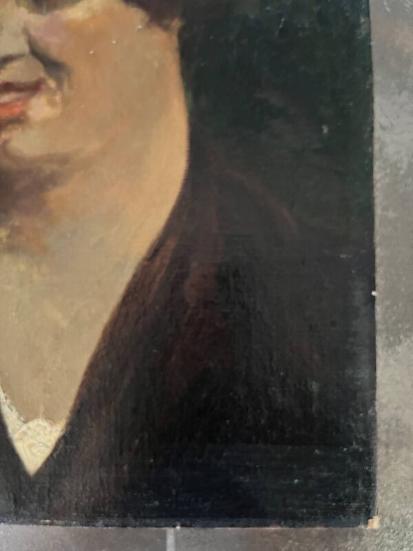 Charles henri gaston Dagnac-Riviere portrait impressionniste huile sur toile