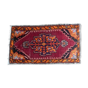 Tapis de porte noué à la main, en laine pure de haute qualité 55 x 96 cm