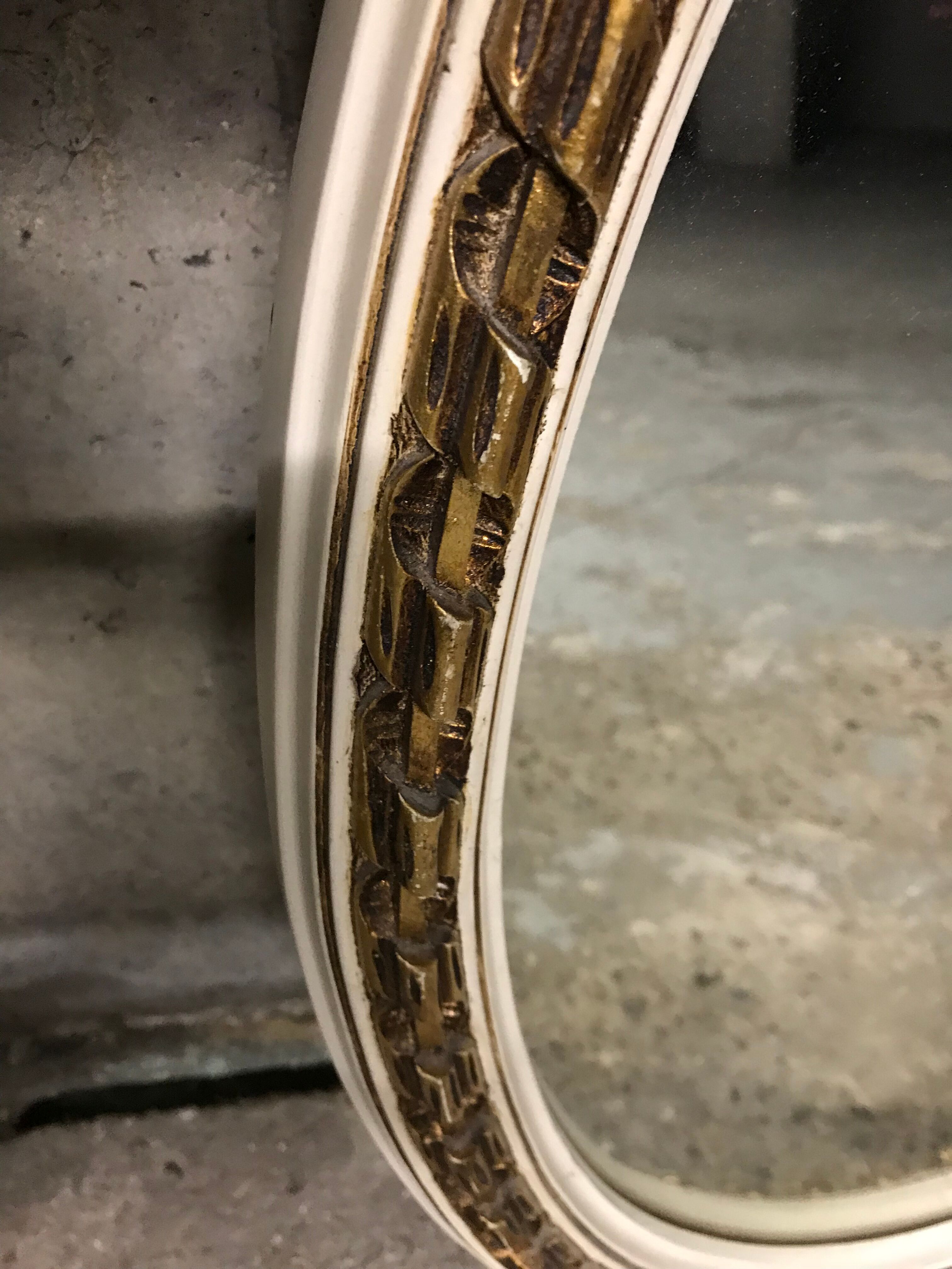 Oval mirror Louis XVI gilded style 53x90cm