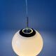 Small white Space Age mushroom pendant light