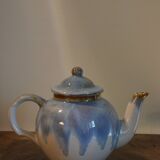 Blue ceramic teapot