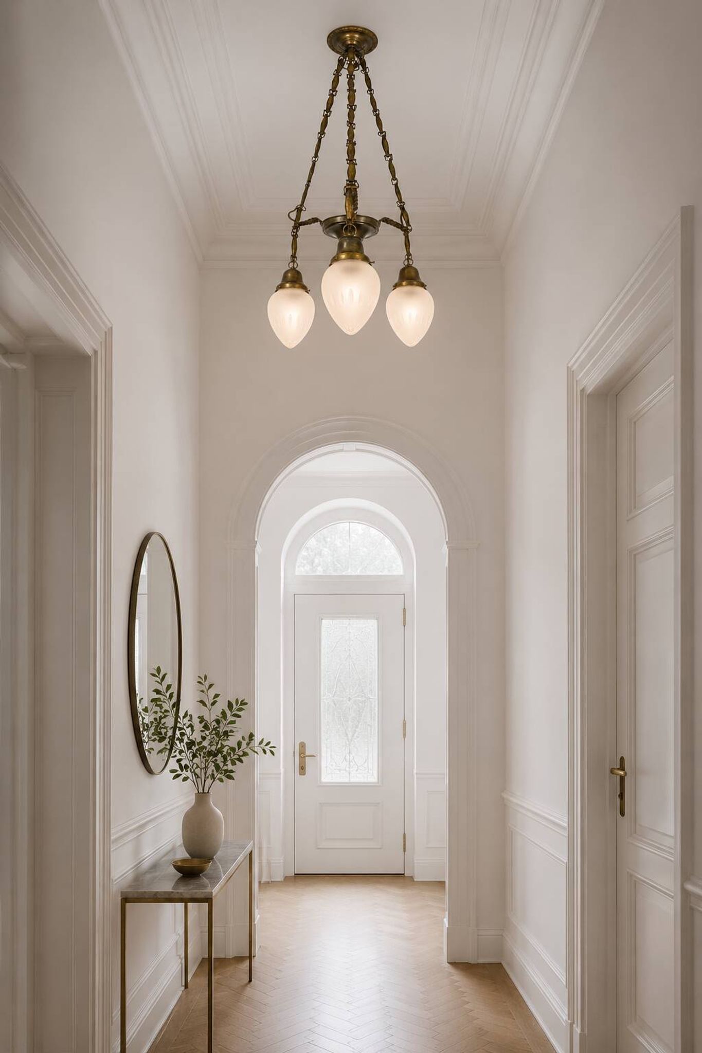 An Art Deco chandelier from the 1930s
