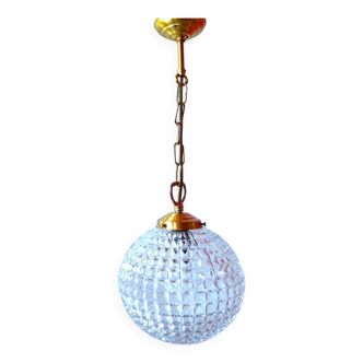 Art Deco glass globe pendant light.