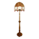 Important Art Deco carved oak floor lamp, France, circa 1920
