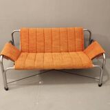 Chromed functionalist sofa by Viliam Chlebo, 1970´s, Czechoslovakia