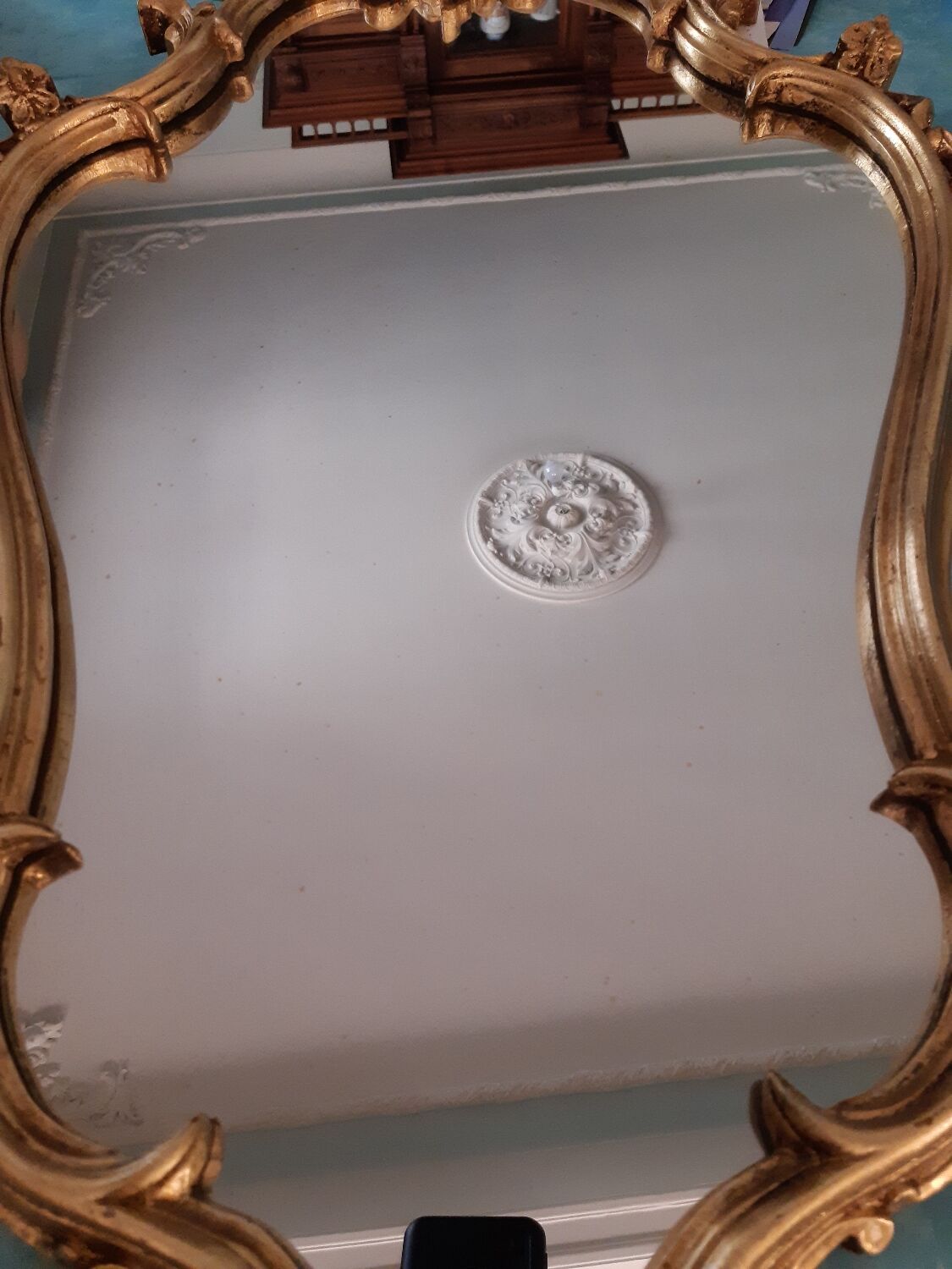 Miroir en bois doré 82x50cm