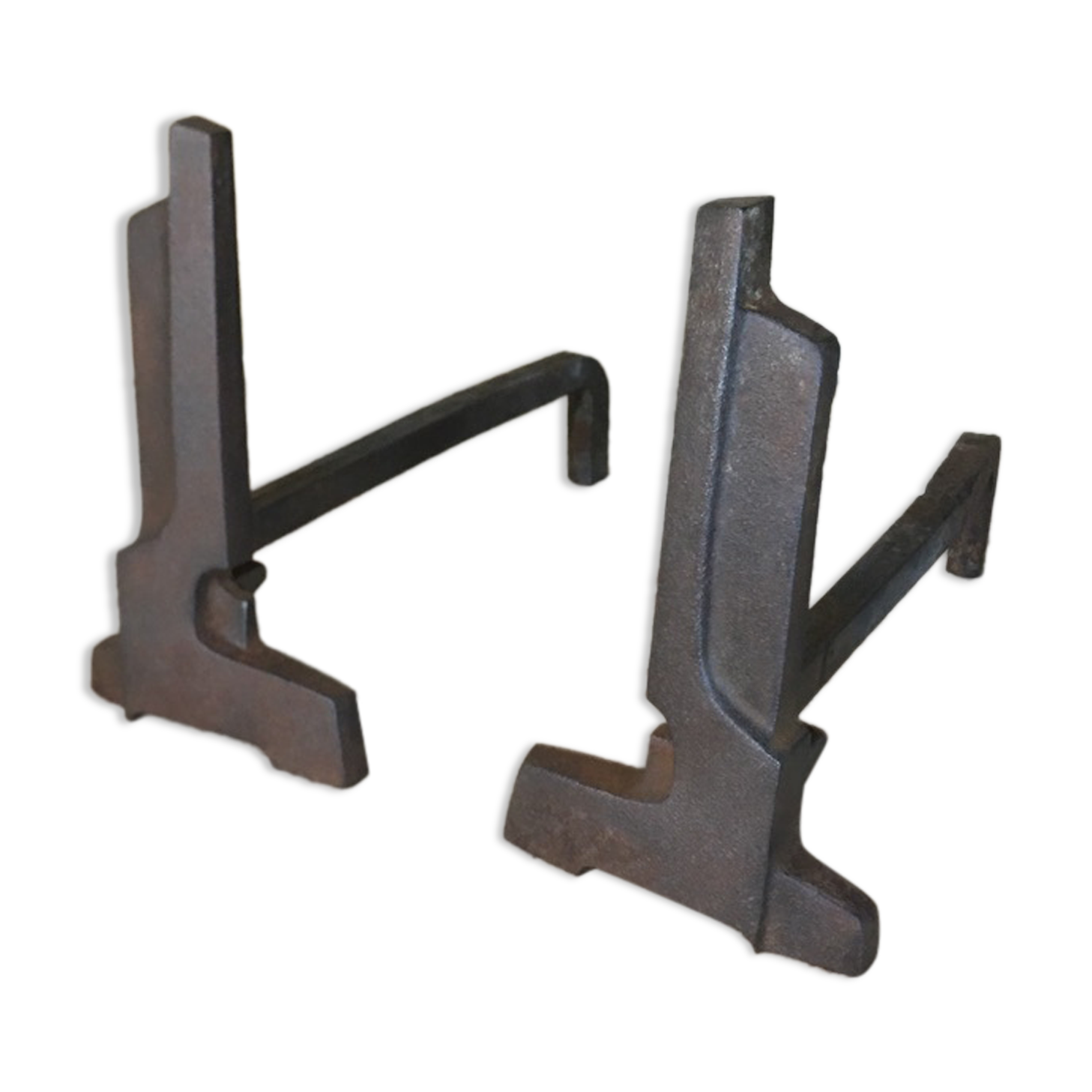 Pair of art deco style chenets