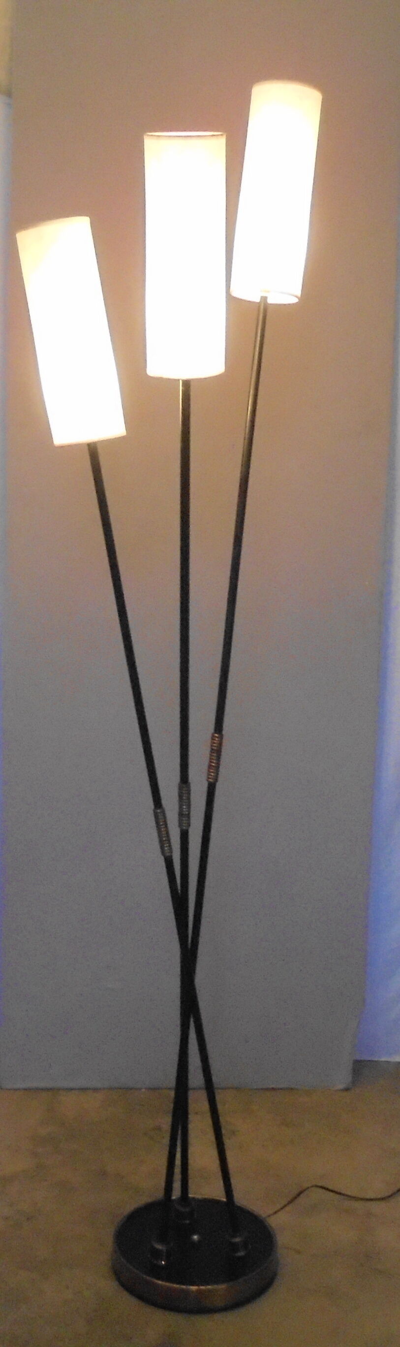 Lampadaire 3 branches modulable des années 50