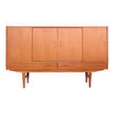 Teak highboard with sliding doors from Westergaard, 1960s