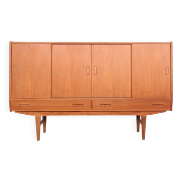 Teak highboard with sliding doors from Westergaard, 1960s