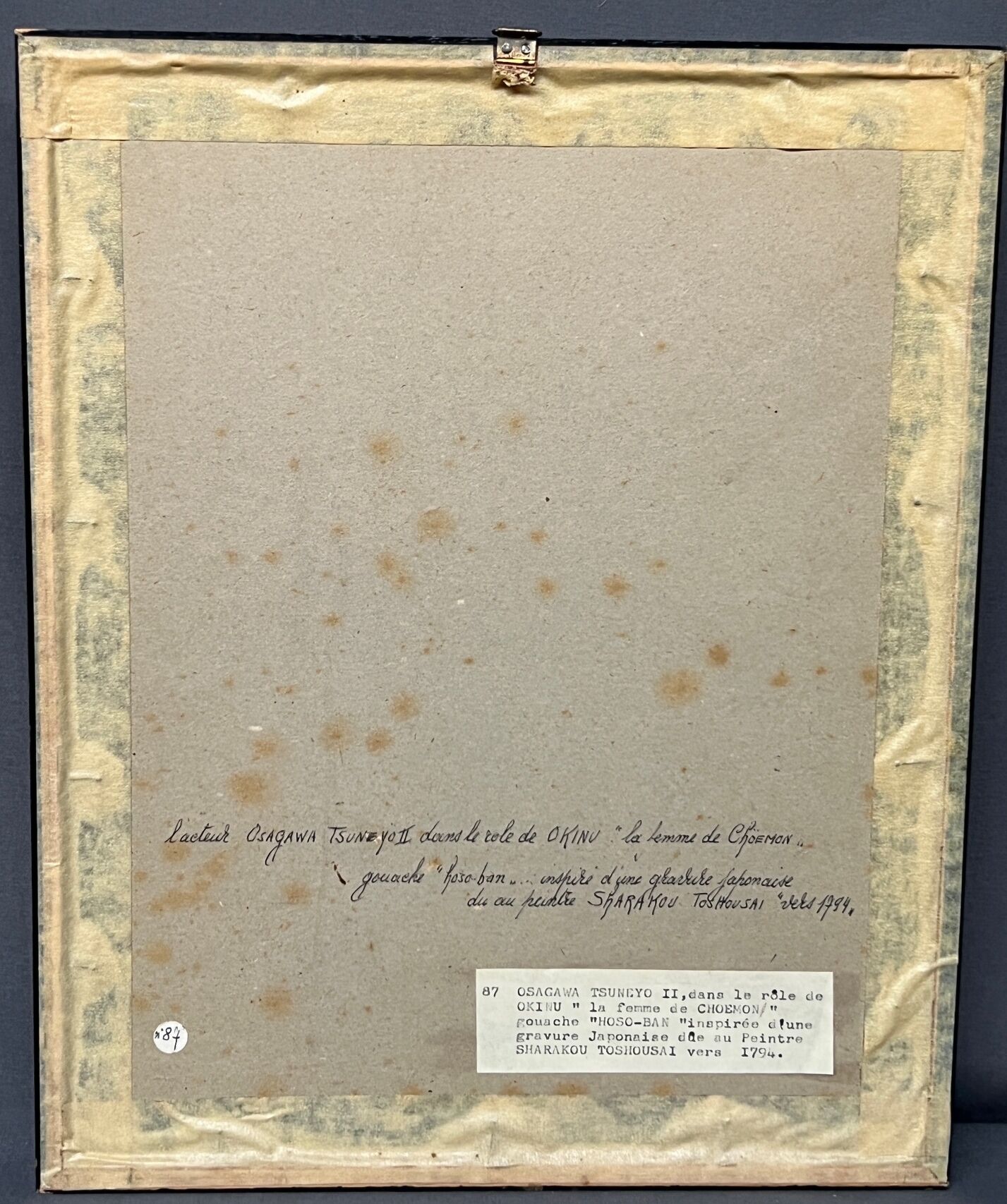 Set of gouache paintings "Actors of Kabuki Theatre".