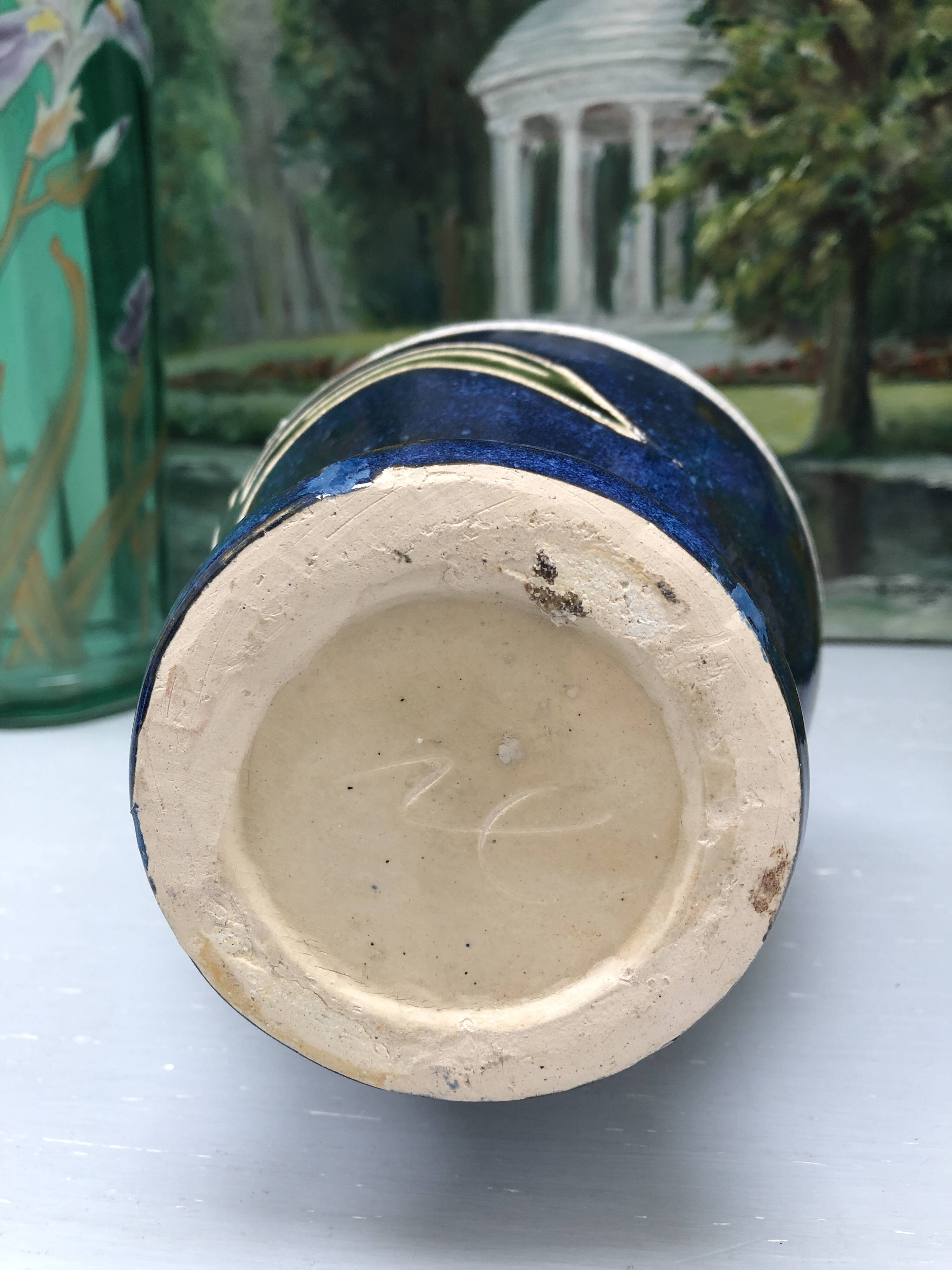 Designer vase in glazed ceramic