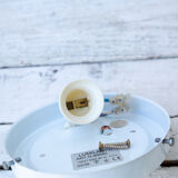 Round ceiling lamp chiseled glass diamond tips