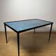 Blue ceramic coffee table by Robert & Jean CLOUTIER circa 1960