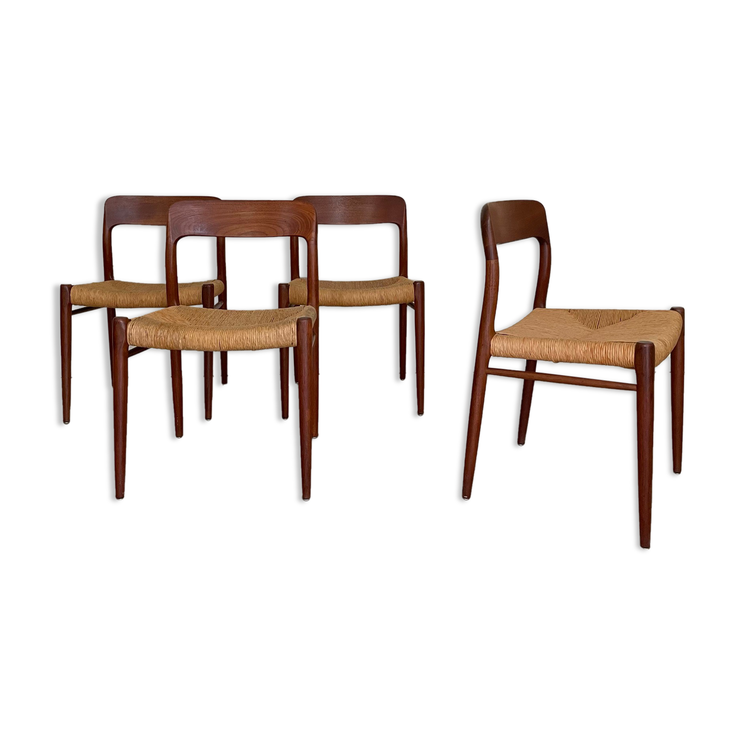 Set 4 chairs by Niels Otto Møller 1960