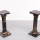 Two black portoro marble pedestals, Italy
