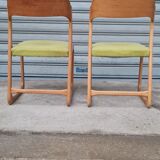 Pair of Baumann sled chairs