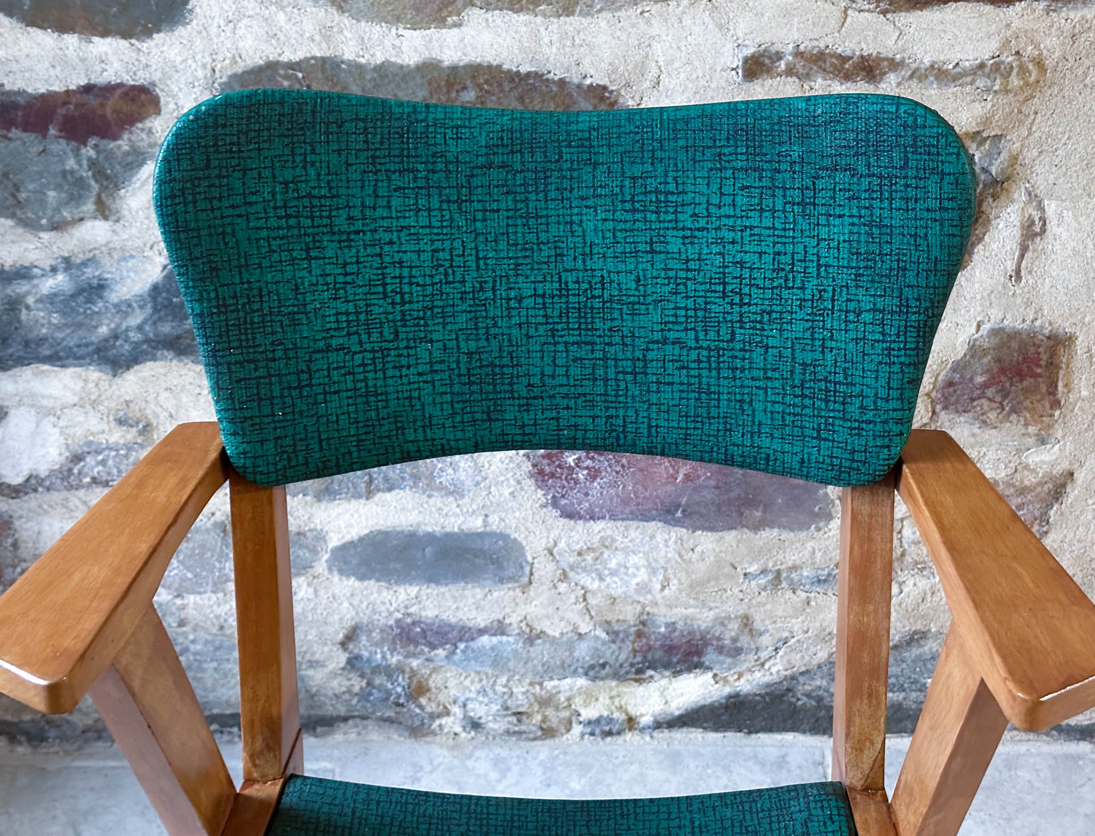 Green bridge chair - 1950s/60s