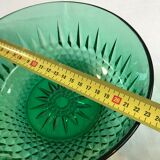 Saladier et 8 coupelles en verre Arcoroc
