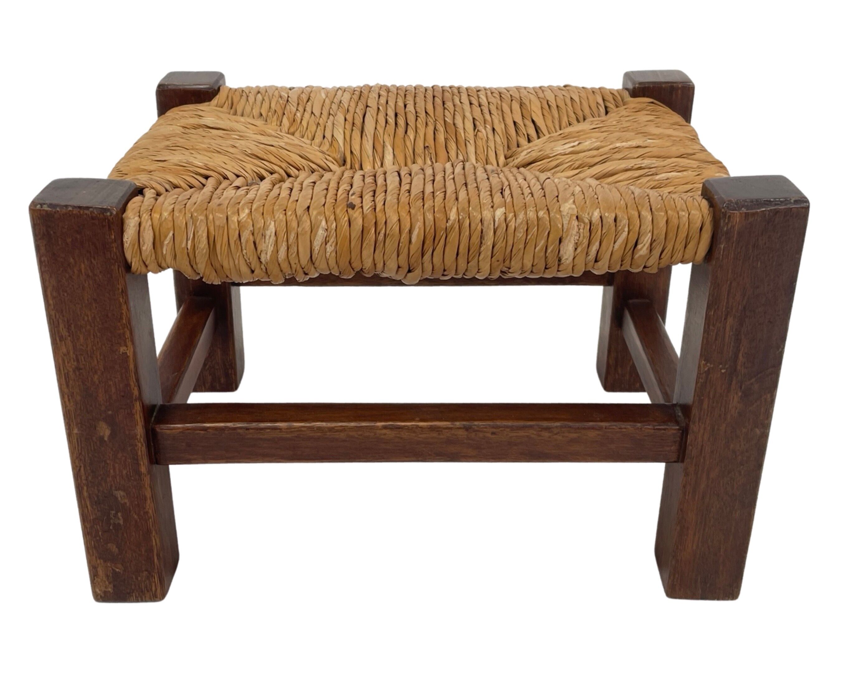 Vintage footstool stool minimalist
