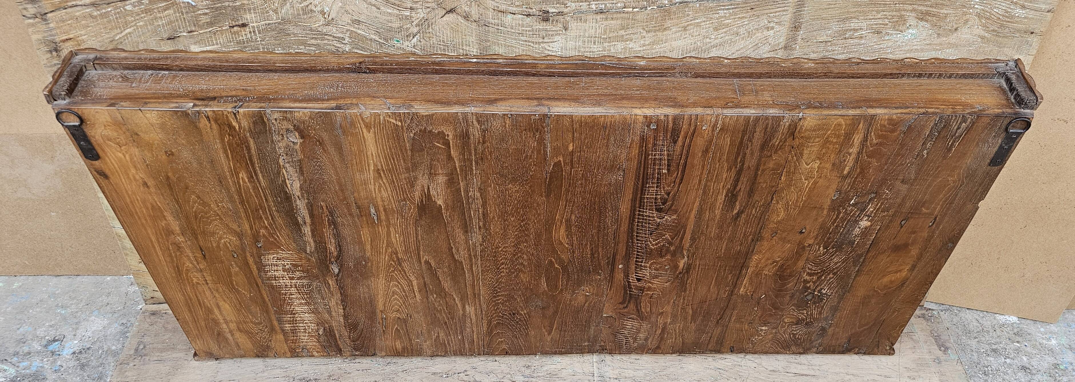 Antique Burmese teak collector's wall display case