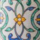 Granada Albarello Ceramic Table Lamp, Hand-Painted, New Silk Shade