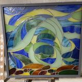 Handmade stained glass window by master glassmaker (for house, manor, castle)