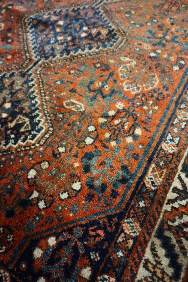 Colorful oriental carpet knotted by hand 190x130cm