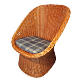 Vintage rattan armchair