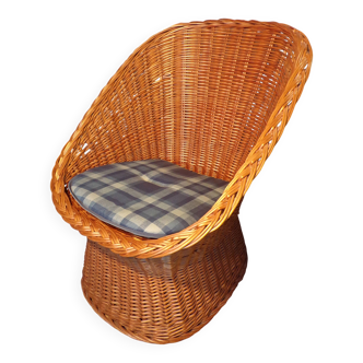 Vintage rattan armchair