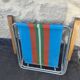 Chaise pliante de camping rétro vintage 1970