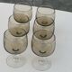 6 medium-sized wine glasses, two-tone, vintage France 1970