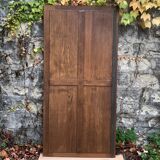 Beveled oval mirror on art deco door Mahogany 79x162