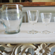 Service de 33 verres à pied et carafe