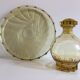 ART DECO Tray and Carafe Amber Yellow Glass
