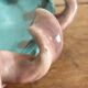 Empty Pocket Bowl Ceramic Pottery Bavent Turquoise Violet Glaze
