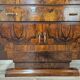 1940s Art Decò sideboard in walnut burl with mirror