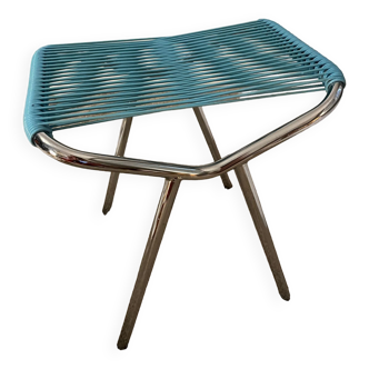 Tabouret métal et scoubidou