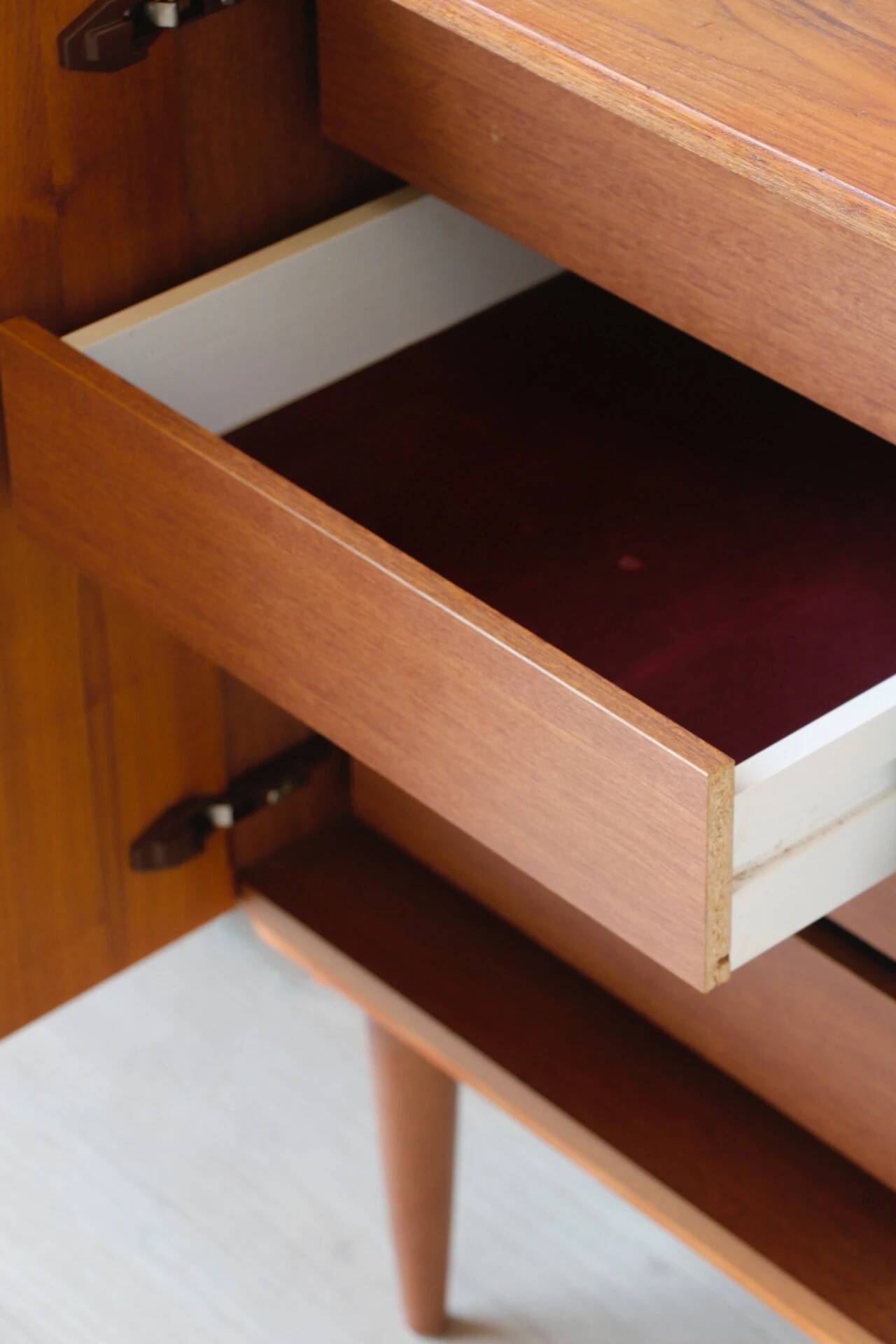 Restored vintage teak Scandinavian furniture