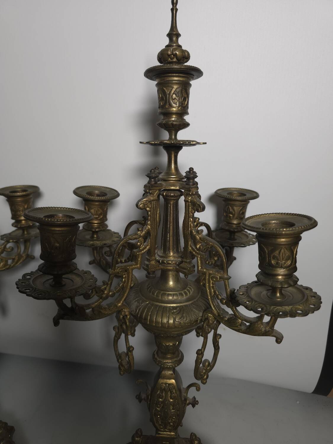 Pair of bronze candlesticks