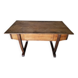 Authentic old solid oak desk in very good condition