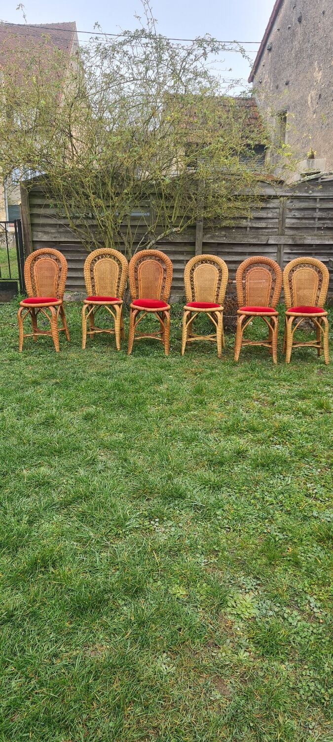 Set of 6 garden chairs