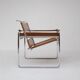 Fauteuil Wassily de Marcel Breuer en cuir cognac