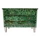 Mid-Century Modern Style Green-Malachite Colored Glass Italian Chest of Drawers