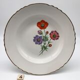 6 Hollow porcelain plates "Moulin des Loups" Beaulieu model