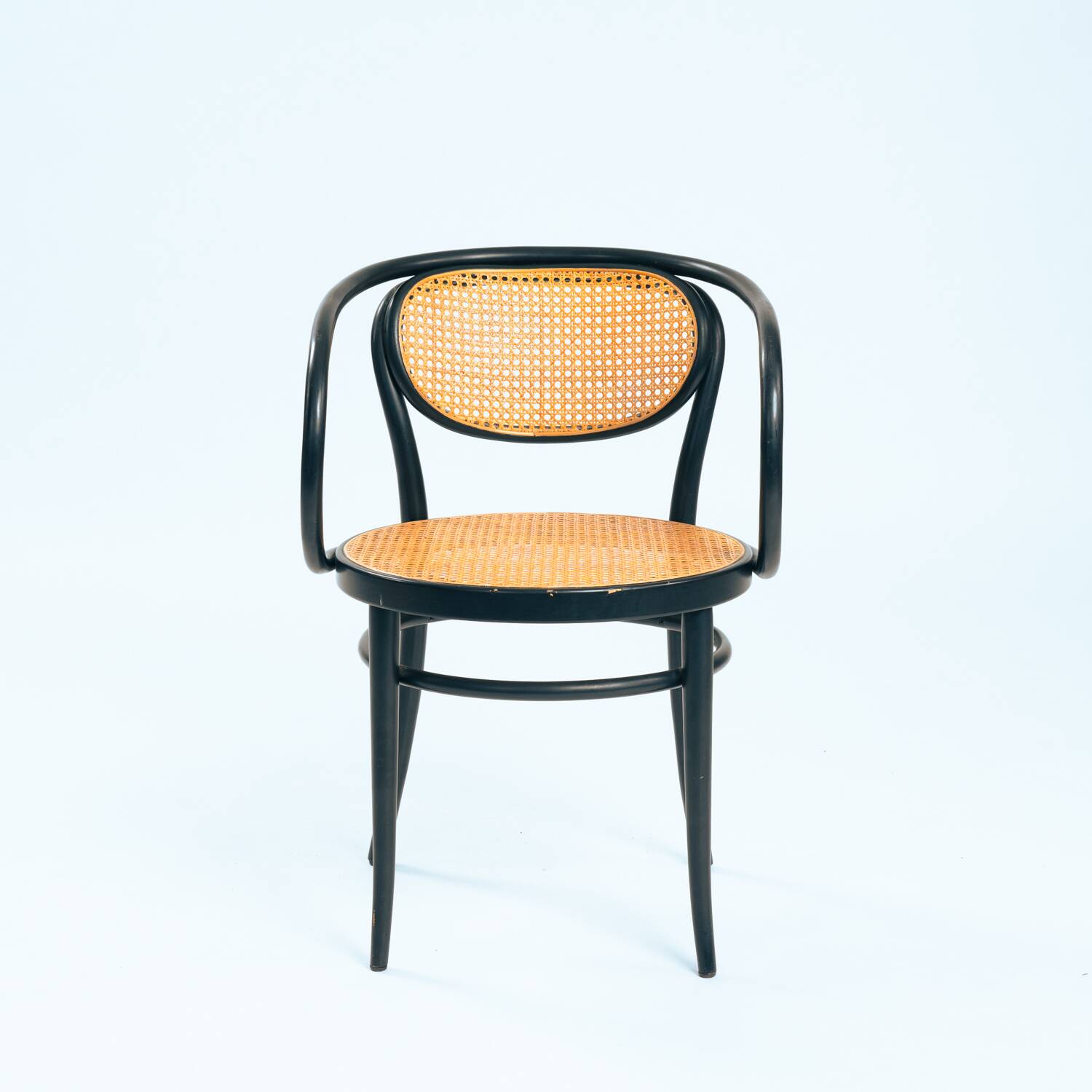 Thonet bentwood webbing chairs 214f 210r chairs, set of 2